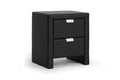 Baxton Studio Frey Black Upholstered Modern Nightstand