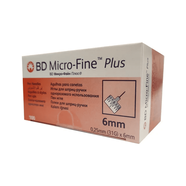 BD Micro-Fine Plus 6mm - 100 ct
