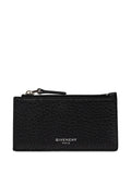 GIVENCHY Mini Grain Leather Card Holder with Zip - SS26