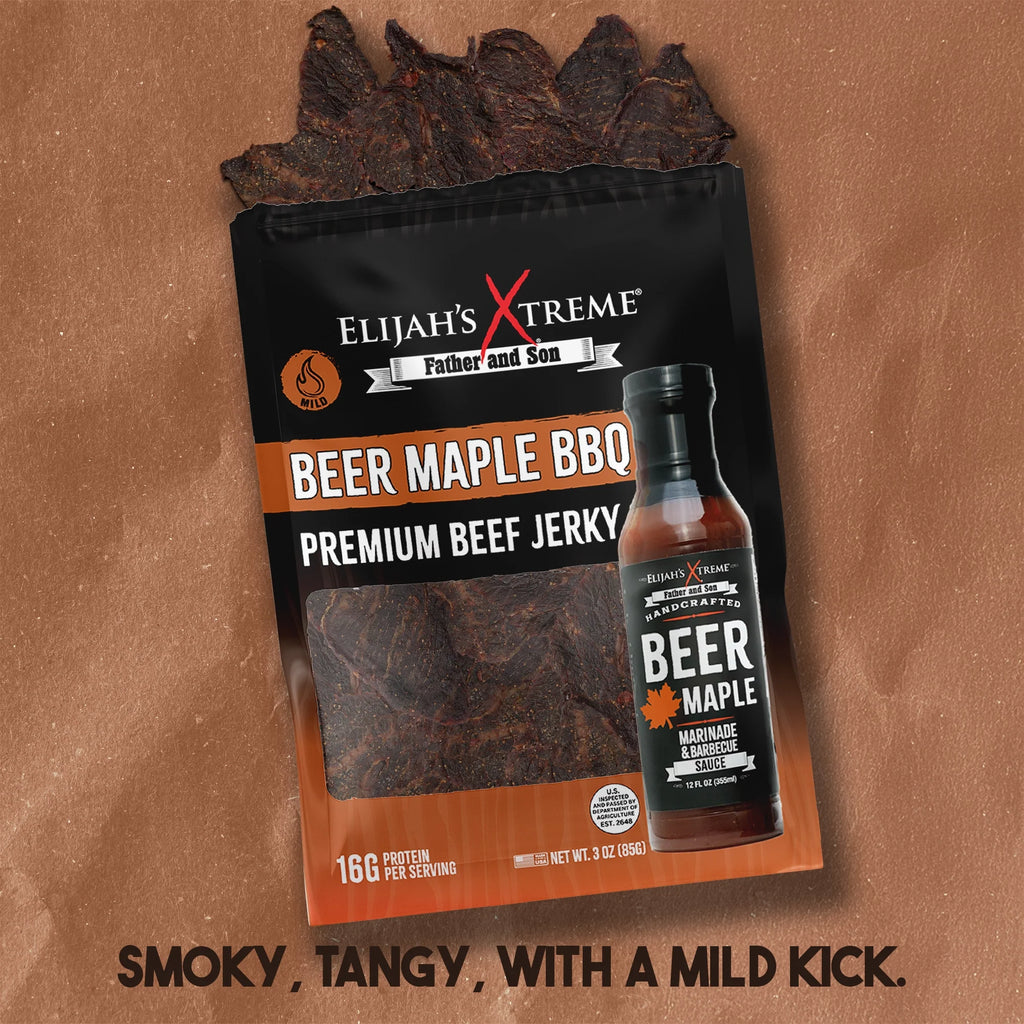 Elijah’s Xtreme Beef Jerky Bulk Trio - 6 bags of Each Flavor, 18 bags total (3lbs)
