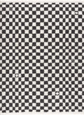 Kieu Black & White Checkered Shag Rug
