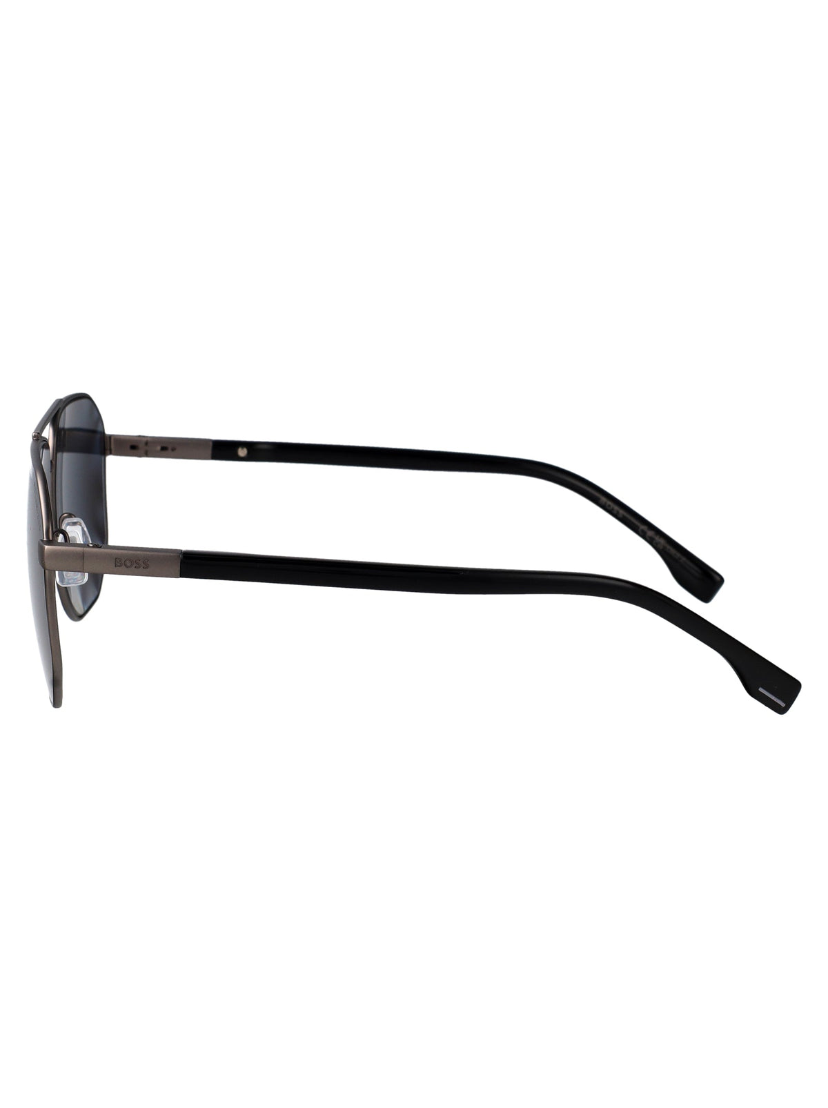 HUGO BOSS Matte Dark Ruthenium Steel Sunglasses for Men