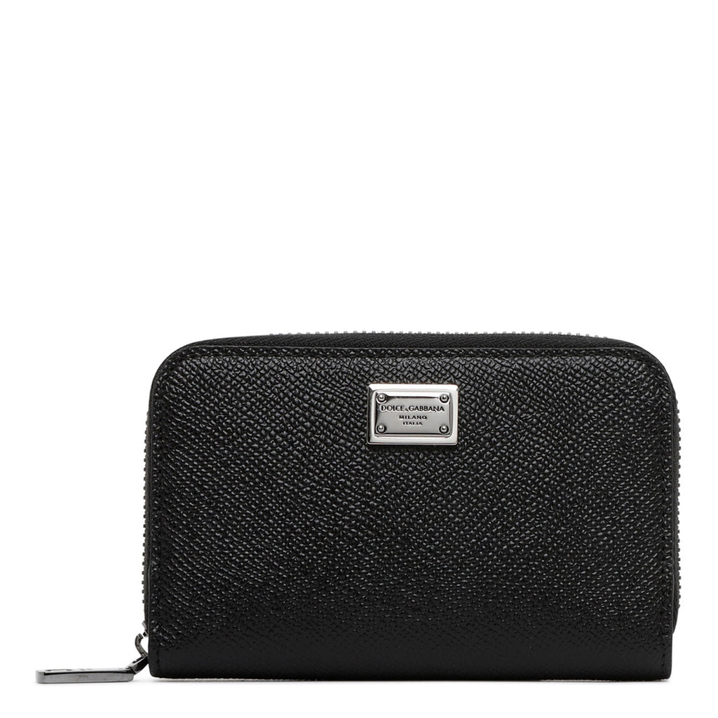 DOLCE & GABBANA Premium Vitello Leather Mini Wallet for Men