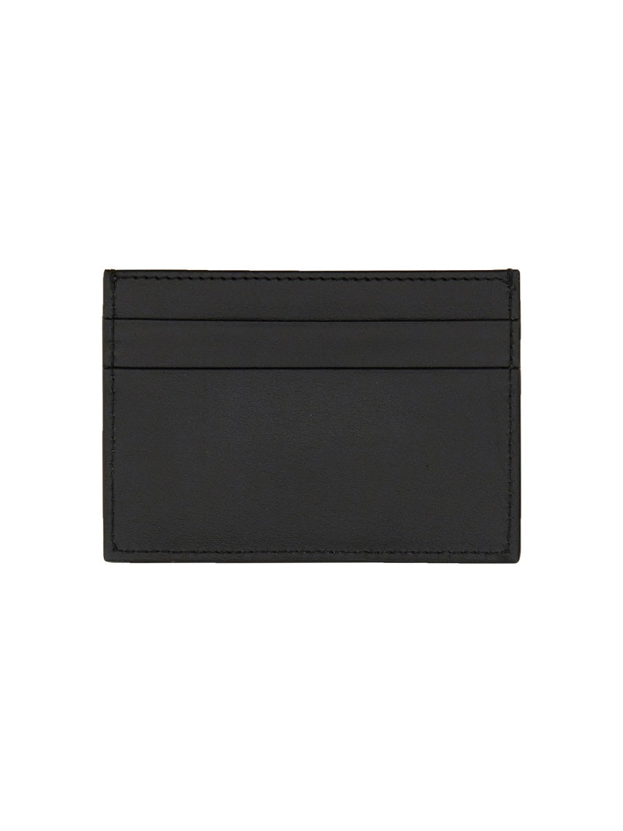 DOLCE & GABBANA Leather Mini Card Holder with Logo