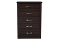 Baxton Studio Colburn Modern and Contemporary 5-Drawer Dark Brown Finish Wood Tallboy Storage Chest