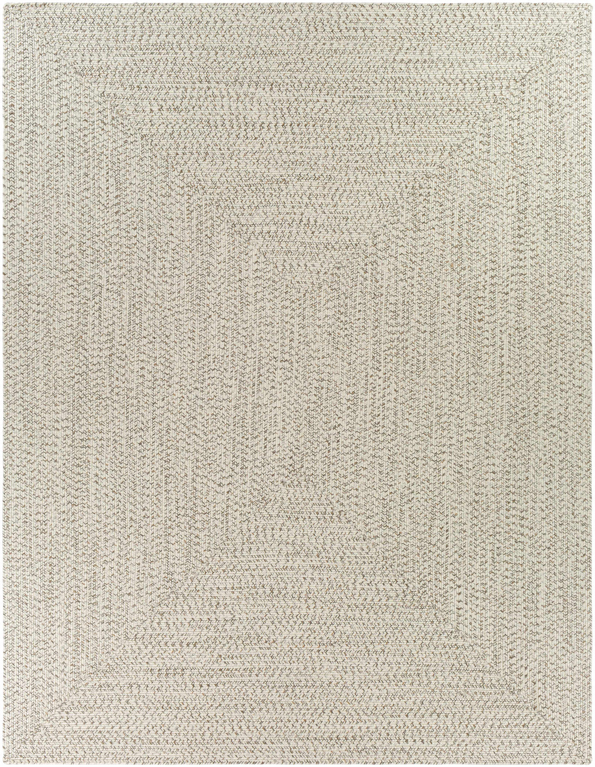 Beige Braided Faux Jute Outdoor Rug