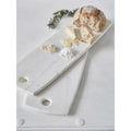 Bianco Carrara Marble Charcuterie Cheese Serving Board Semi-Polished