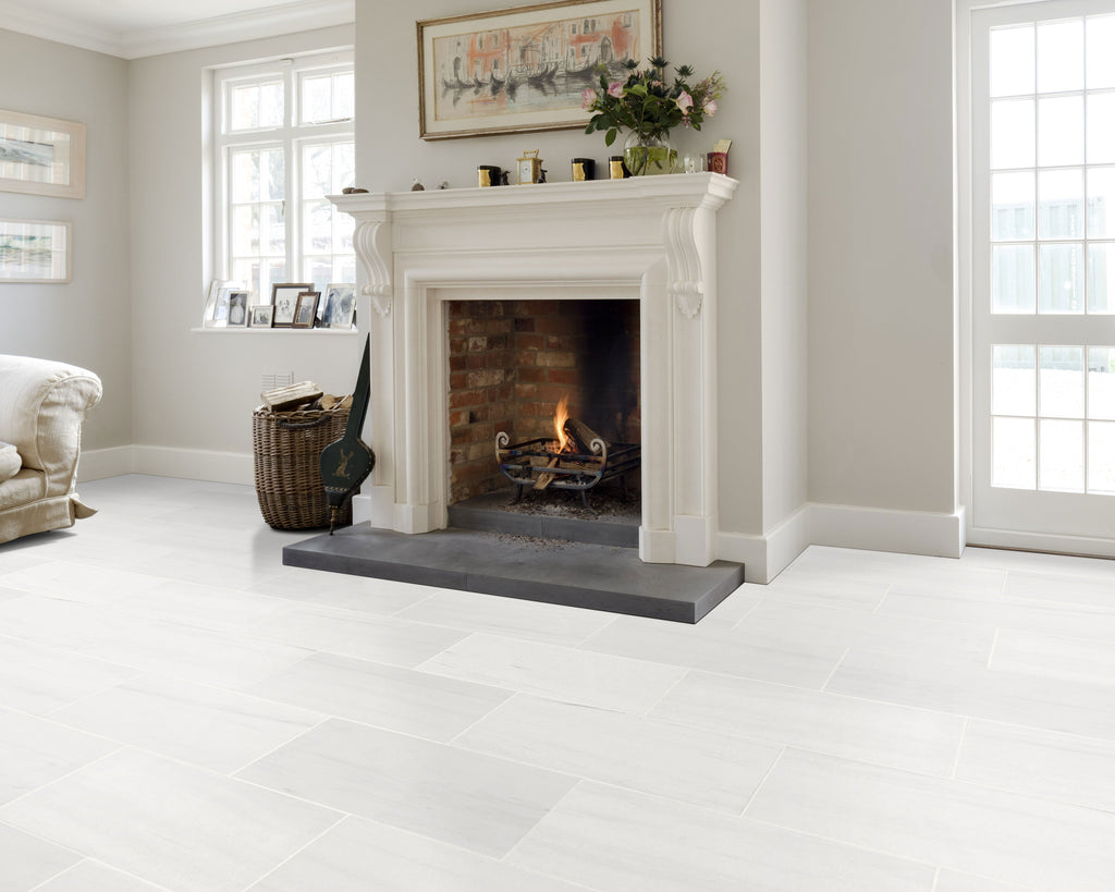 Bianco Dolomite Standard Marble Polished Floor and Wall Tile - Livfloors Collection