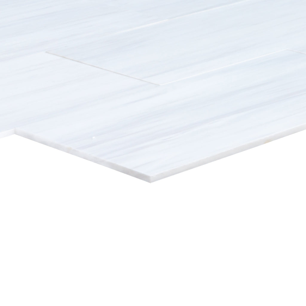 Bianco Dolomite Platinum Marble 12"x24" Polished Floor and Wall Tile - Livfloors Collection