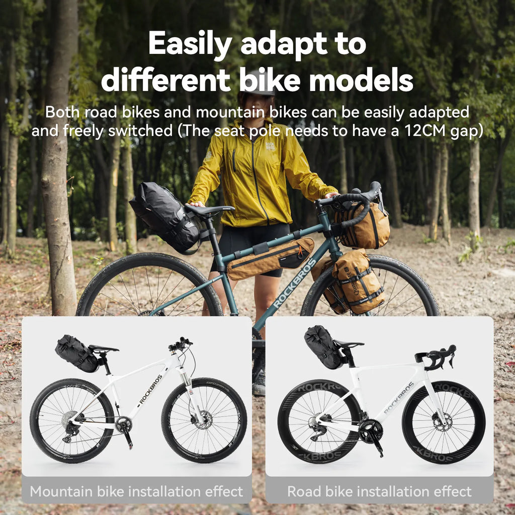 Bikepacking Rear Rack + Waterproof Compression Bag Set