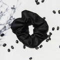 Upcycled Black Satin Scrunchie