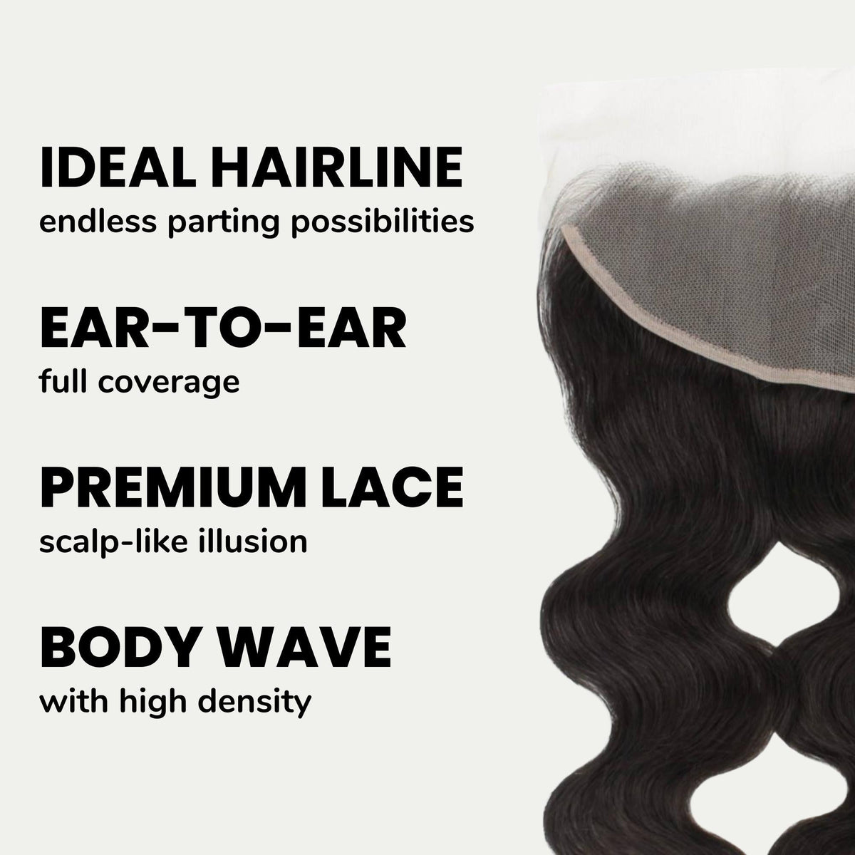 Brazilian Body Wave 13x4 Transparent Lace Human Hair Frontal