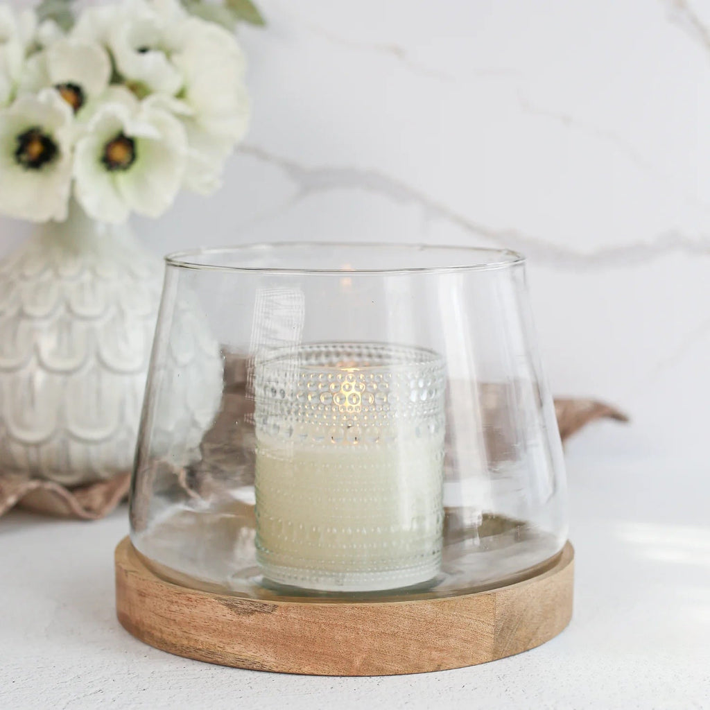 Clear Dotted Bubble Glass 3D Flame LED Candle | 2 Sizes