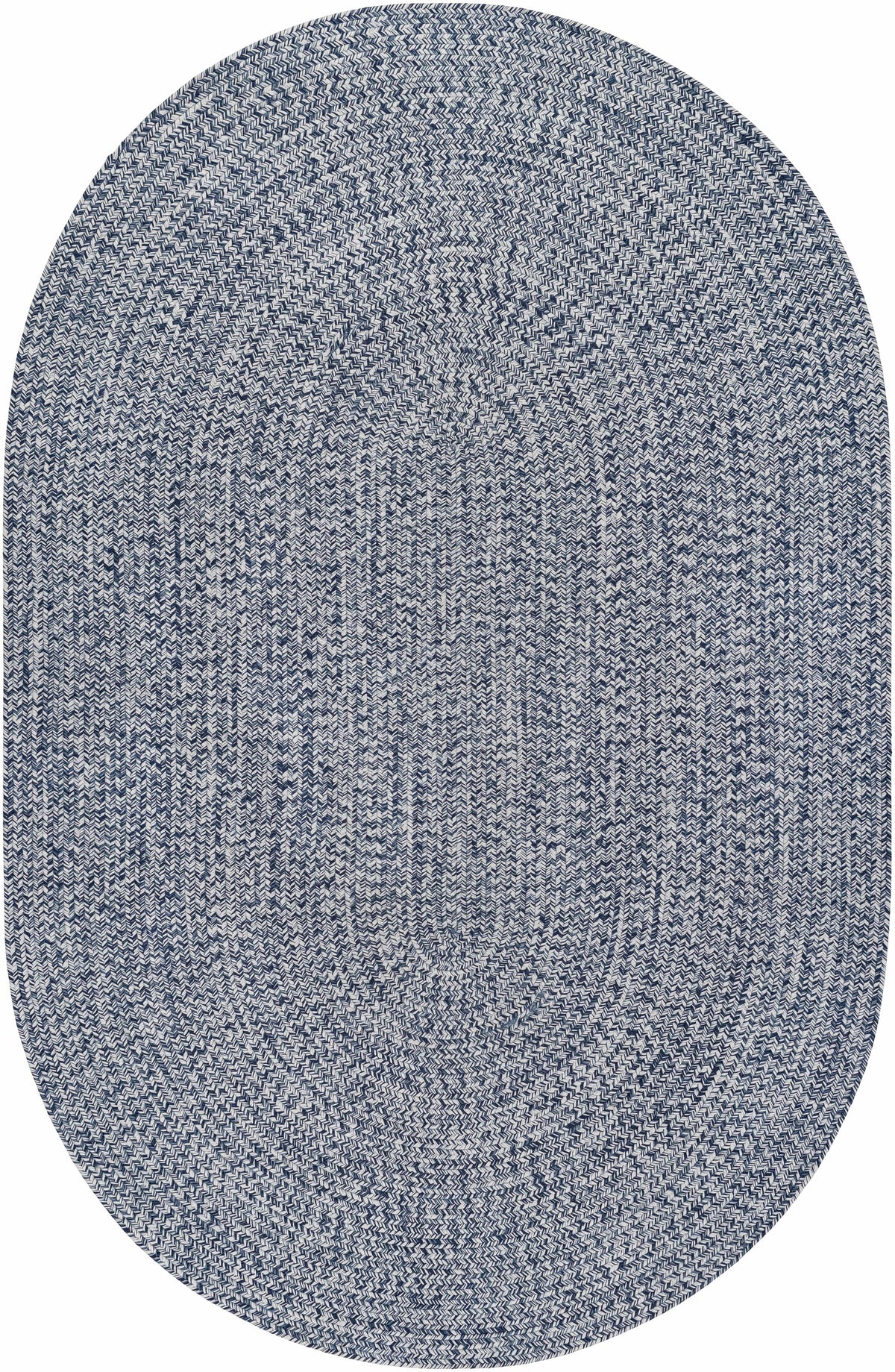 Blue Braided Faux Jute Outdoor Rug