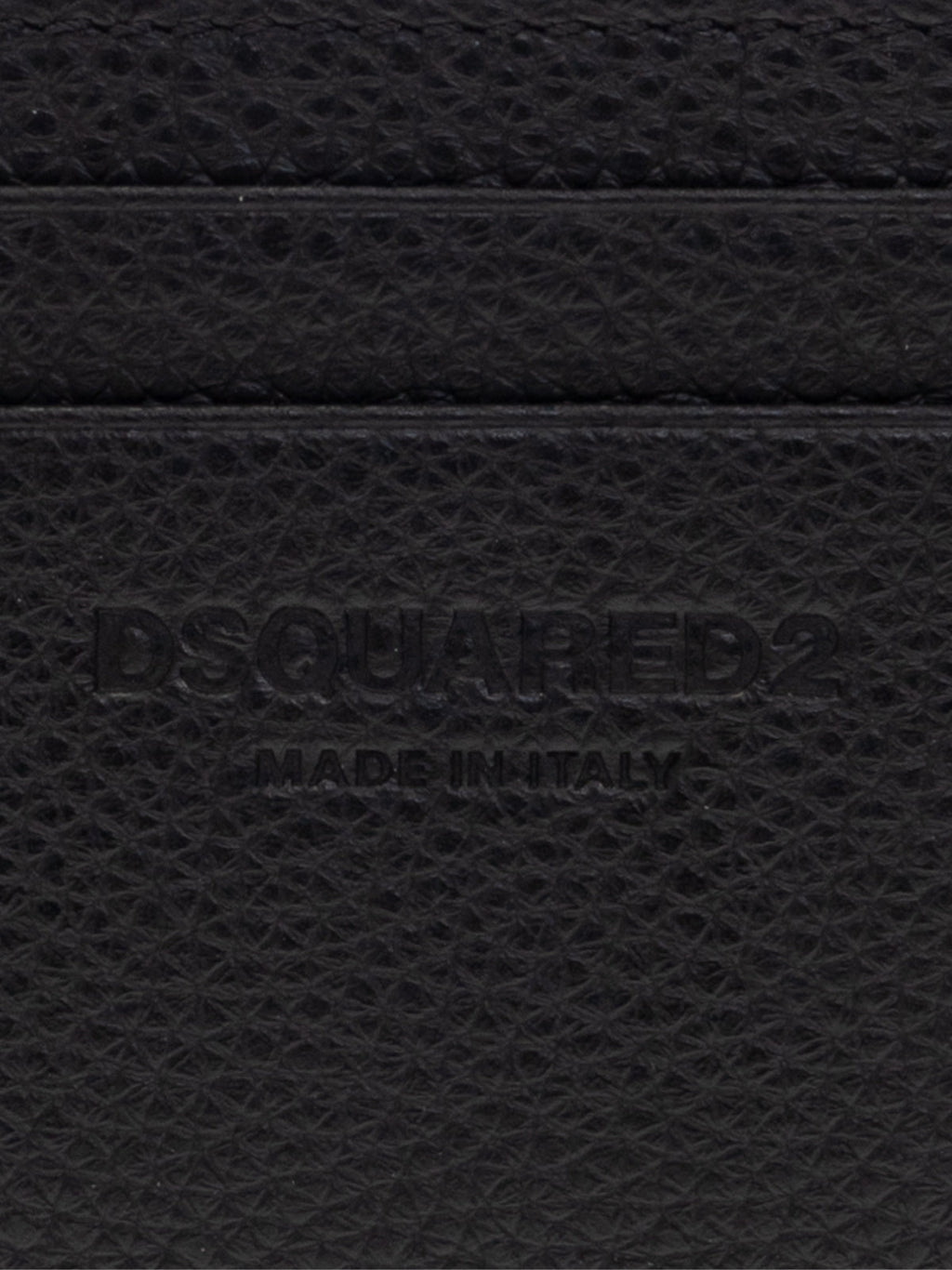 DSQUARED2 Tumbled Leather Mini Logo Cardholder - 10x7.5 CM
