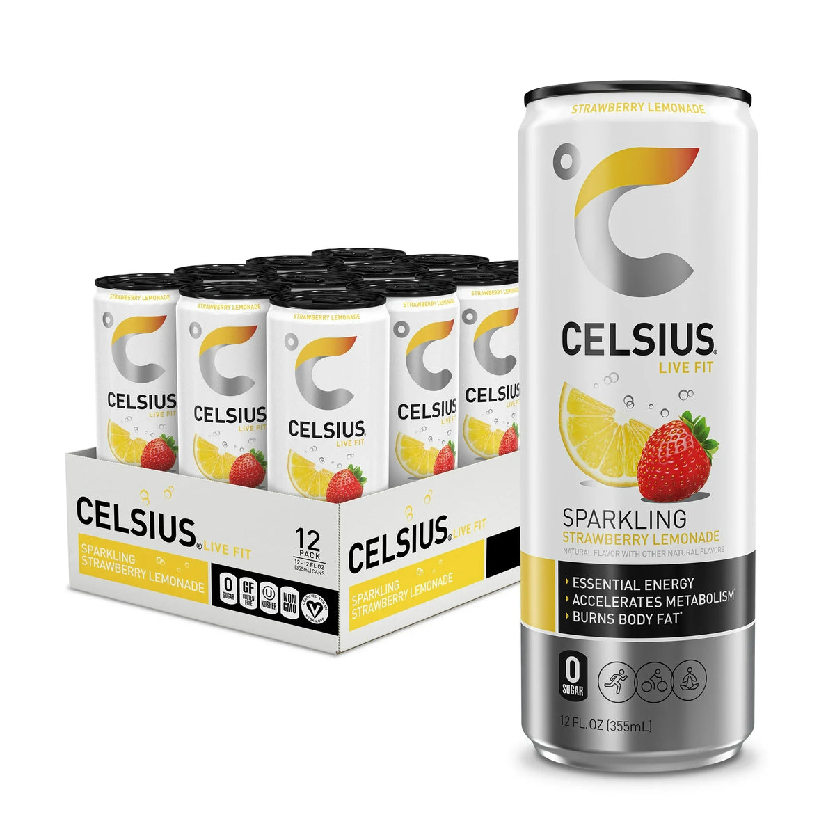 Celsius - Strwbry Lmnade Sparkling - Cs Of 12-12 Fz