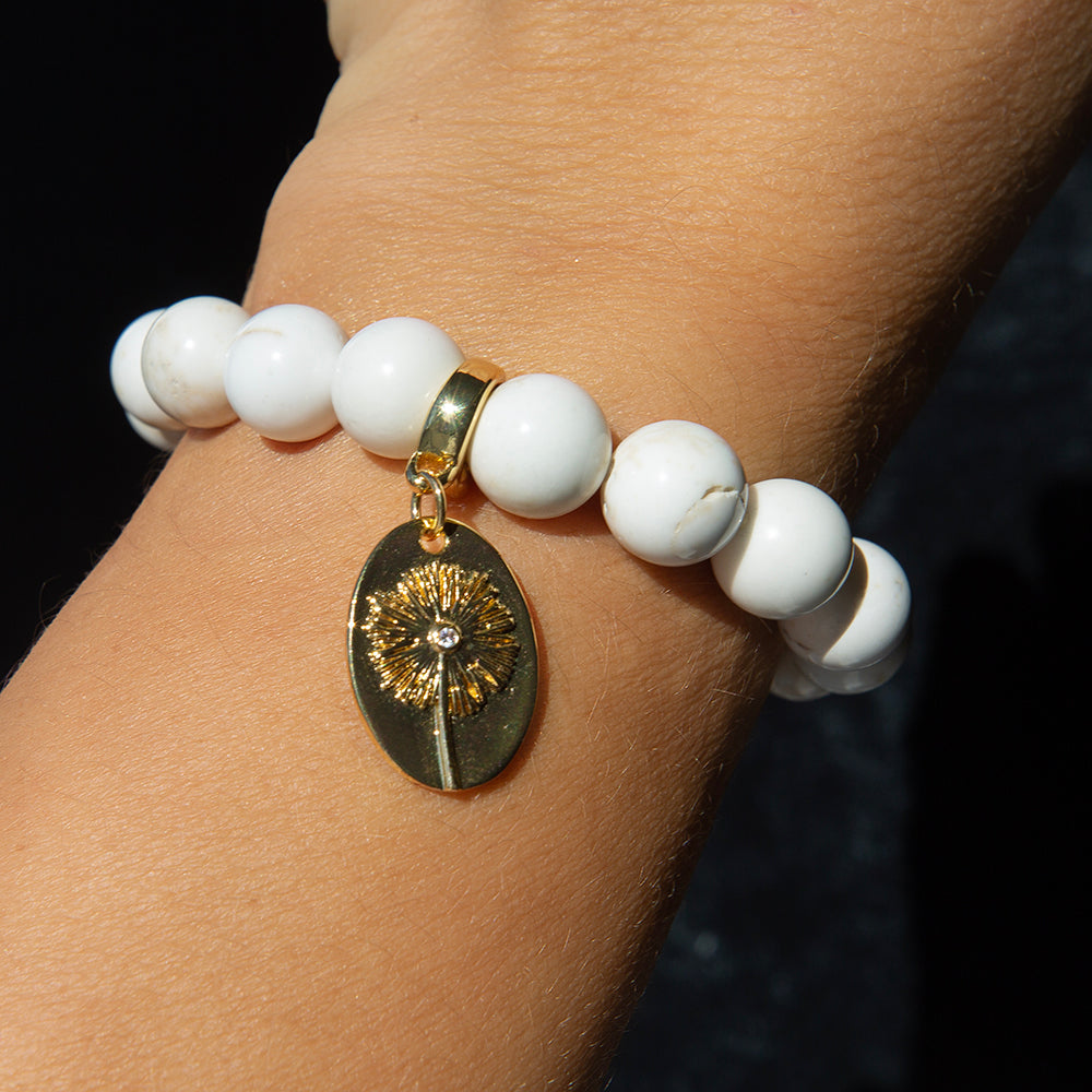 Dandelion Cross Charm, Gold, Charm Bar | Charm