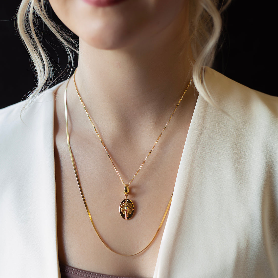 Dandelion Cross Charm, Gold, Charm Bar | Charm