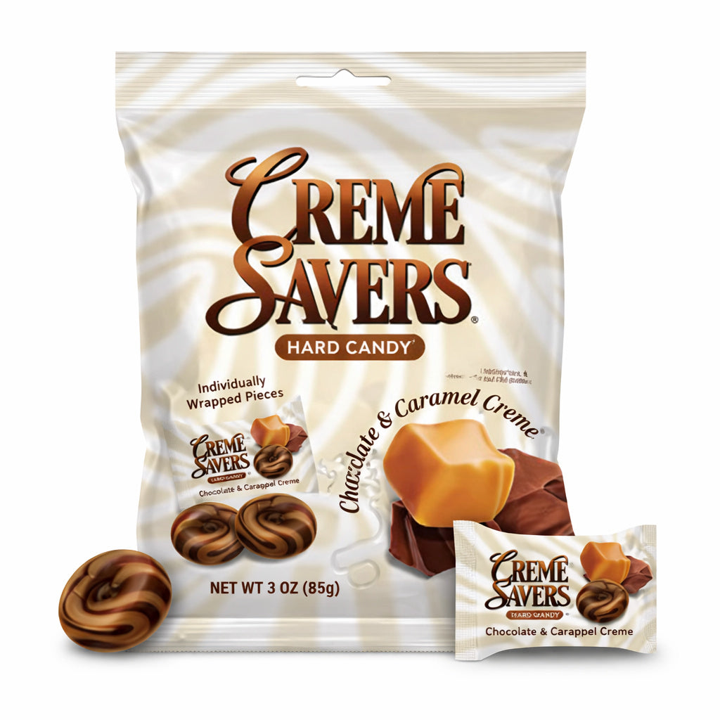 Creme Savers Hard Candy Chocolate and Caramel Creme 6ct (85g)