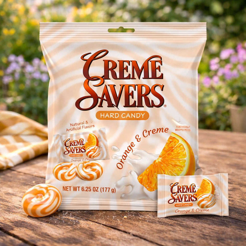 Creme Savers Hard Candy Orange & Creme 6ct (177g)