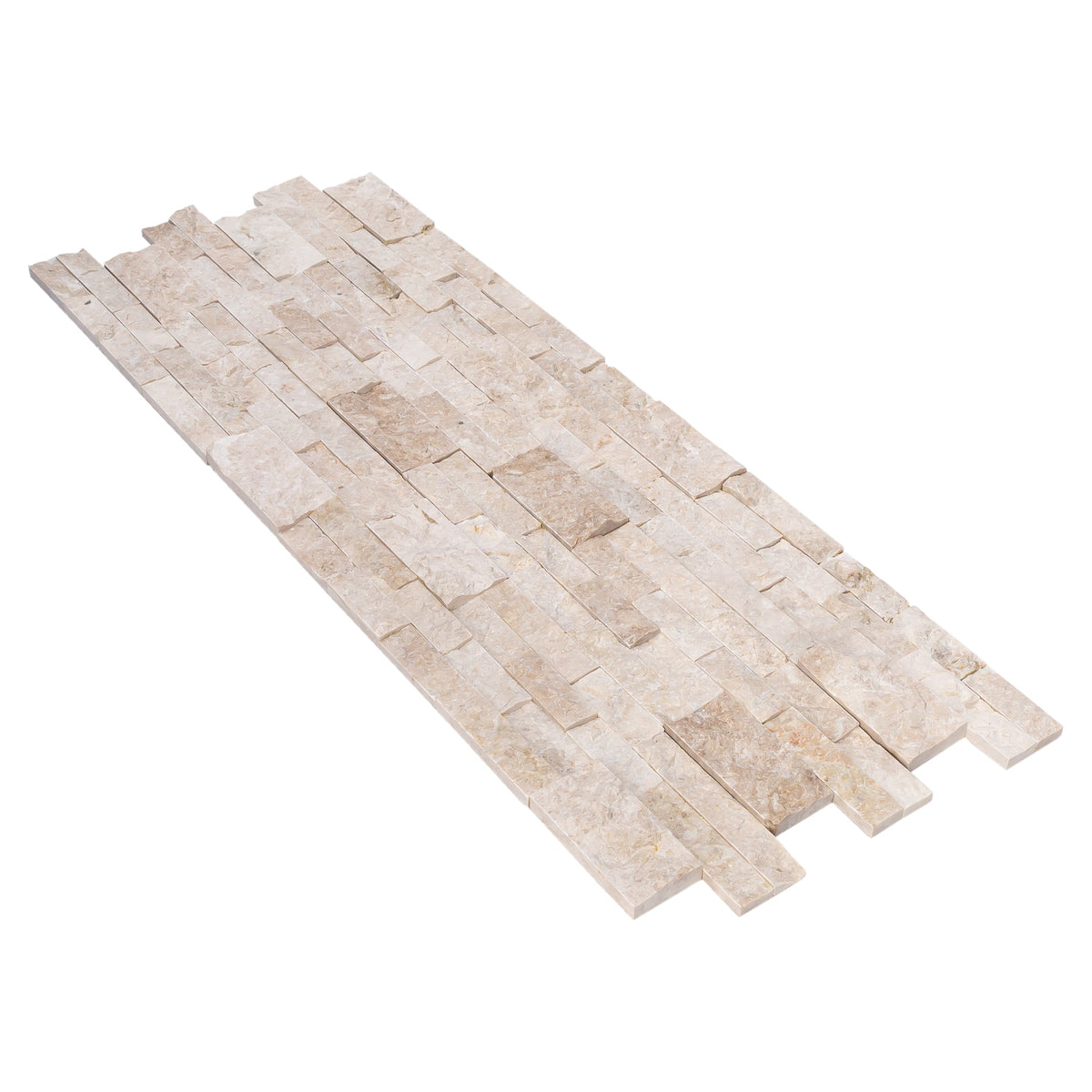 Cappuccino Beige Ledger 3D Panel 6"x24" Natural Marble Wall Tile - Full Truckload