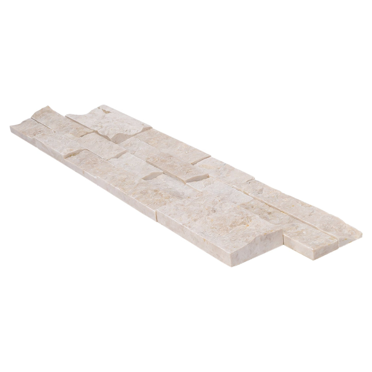 Cappuccino Beige Ledger 3D Panel 6"x24" Natural Marble Wall Tile - Full Truckload