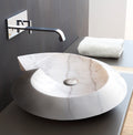 Carrara Marble Helix Shape Stone Above Vanity Bathroom Sink Polished (W)20" (L)23" (H)4"