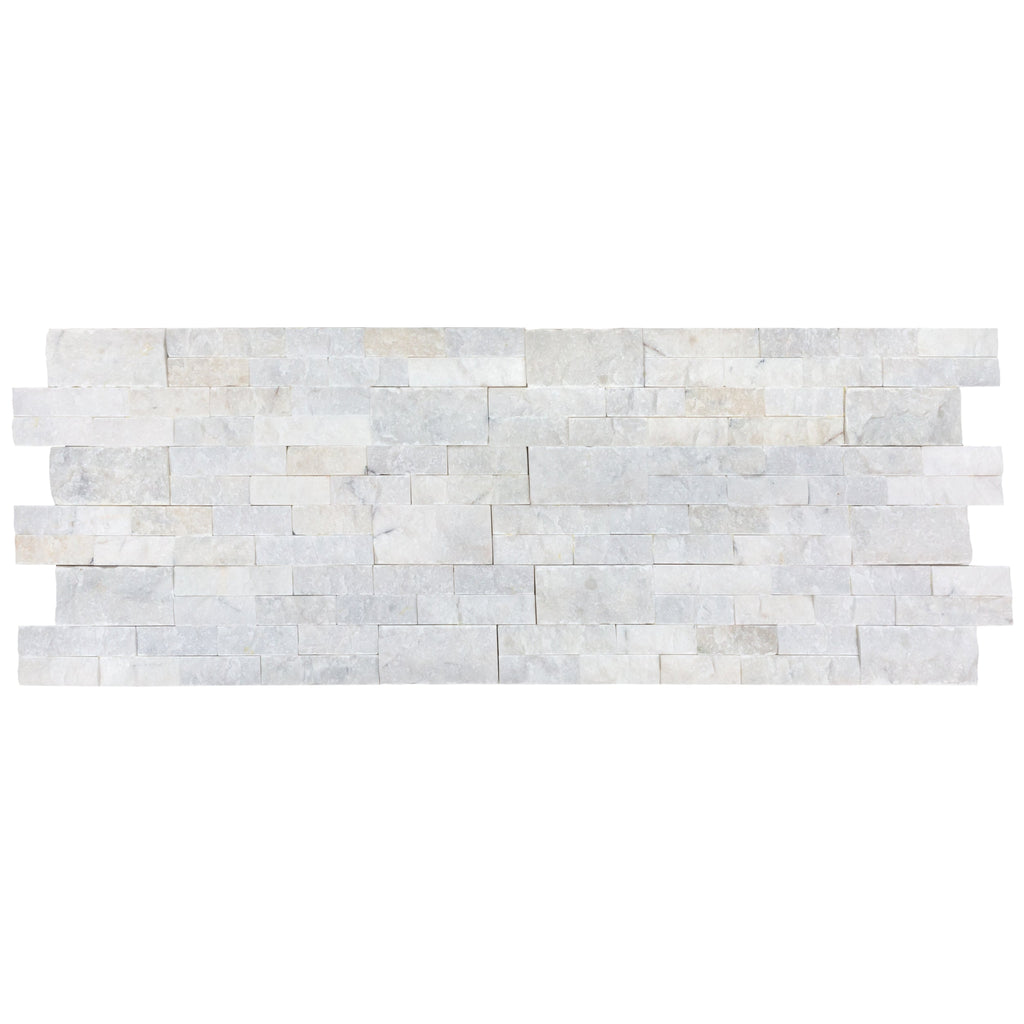 Carrara White Ledger 3D Panel 6"x24" Natural Marble Wall Tile - Full Truckload