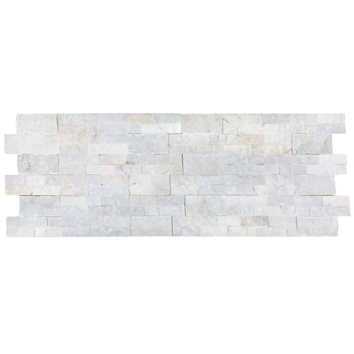 Carrara White Ledger 3D Panel 6"x24" Natural Marble Wall Tile - Full Truckload