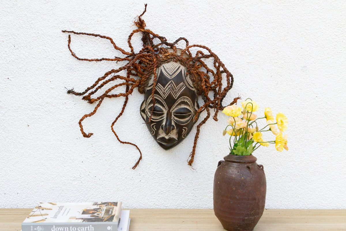 Carved Guro Mask with Dreamy Glaze