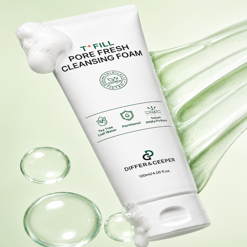 DIFFER & DEEPER T+Fill Pore Fresh Cleansing Foam (120m)