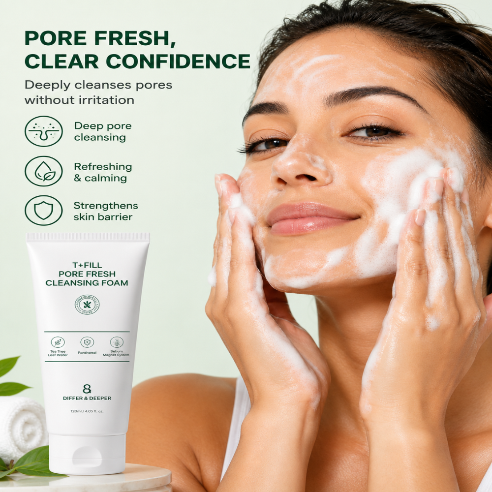 DIFFER & DEEPER T+Fill Pore Fresh Cleansing Foam (120m)