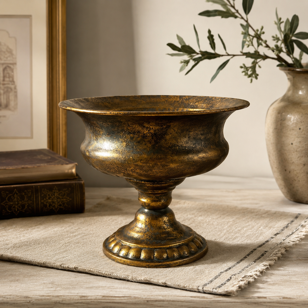 Rustic Pedestal Planter Urn