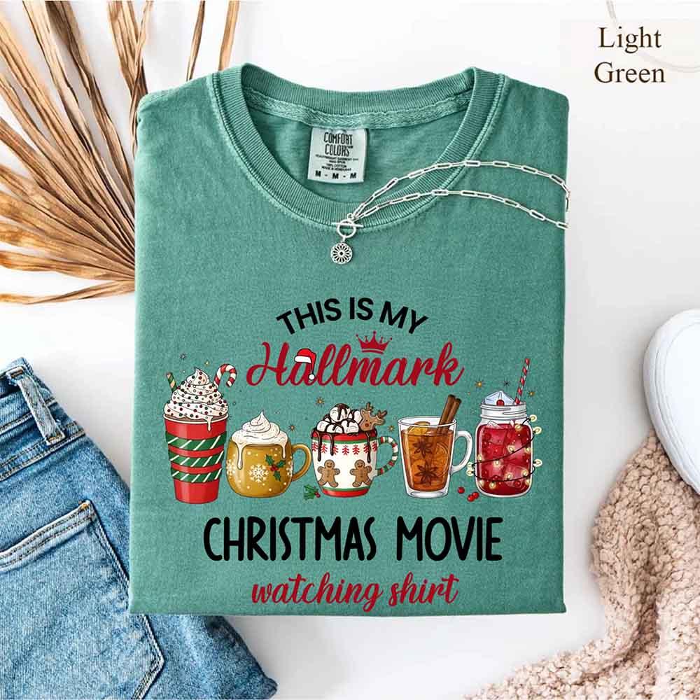 Christmas Movie Comfort Colors Shirt Hallmark Watching Tee
