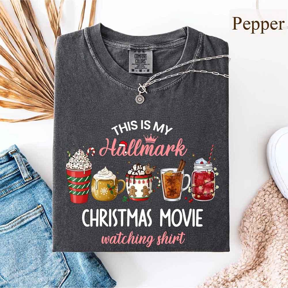 Christmas Movie Comfort Colors Shirt Hallmark Watching Tee