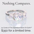 3.5 Carat Sparkala™ Three-Stone Ring (Platinum over Fine Sterling Silver)