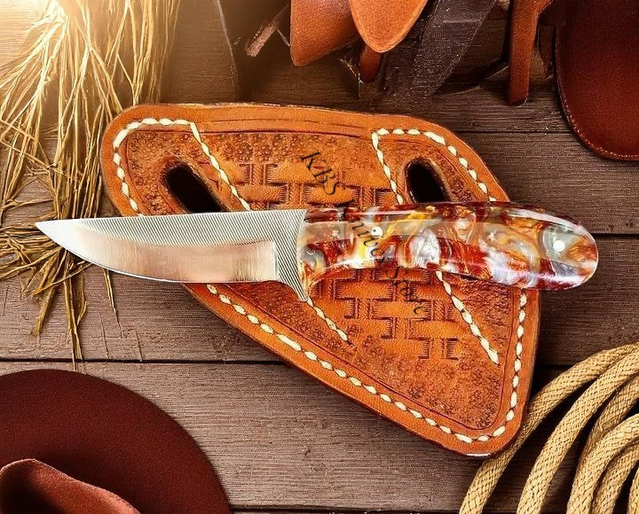Cowboy Knife – Epoxy Resin Handle Fixed Blade