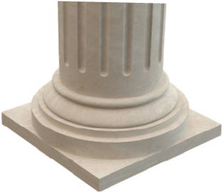 Crema Marfil Marble Corinthian Greek Hand-carved Column (W)20" (L)20" (H)109"