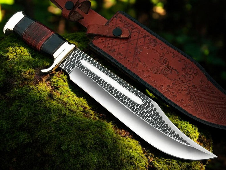Crocodile Dundee Knife Replica – 16" Forged Bowie with Leather Sheath
