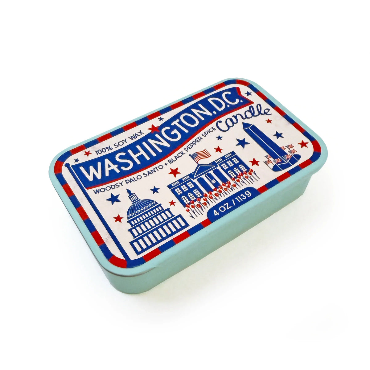 Washington, DC Sardine Tin Soy Candle