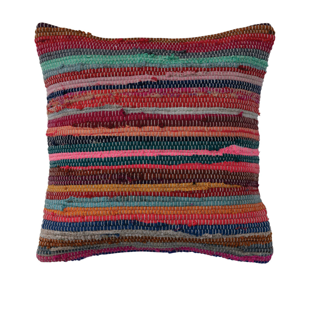 Woven Recycled Cotton Chindi Pillow