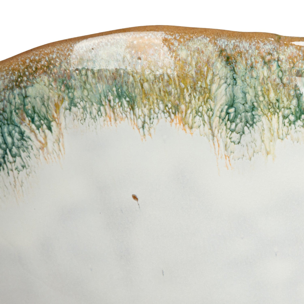 Reactive Glaze Ceramic Footed Bowl