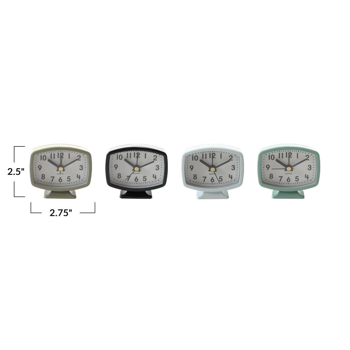 Mini Metal Footed Alarm Clock | 4 Colors