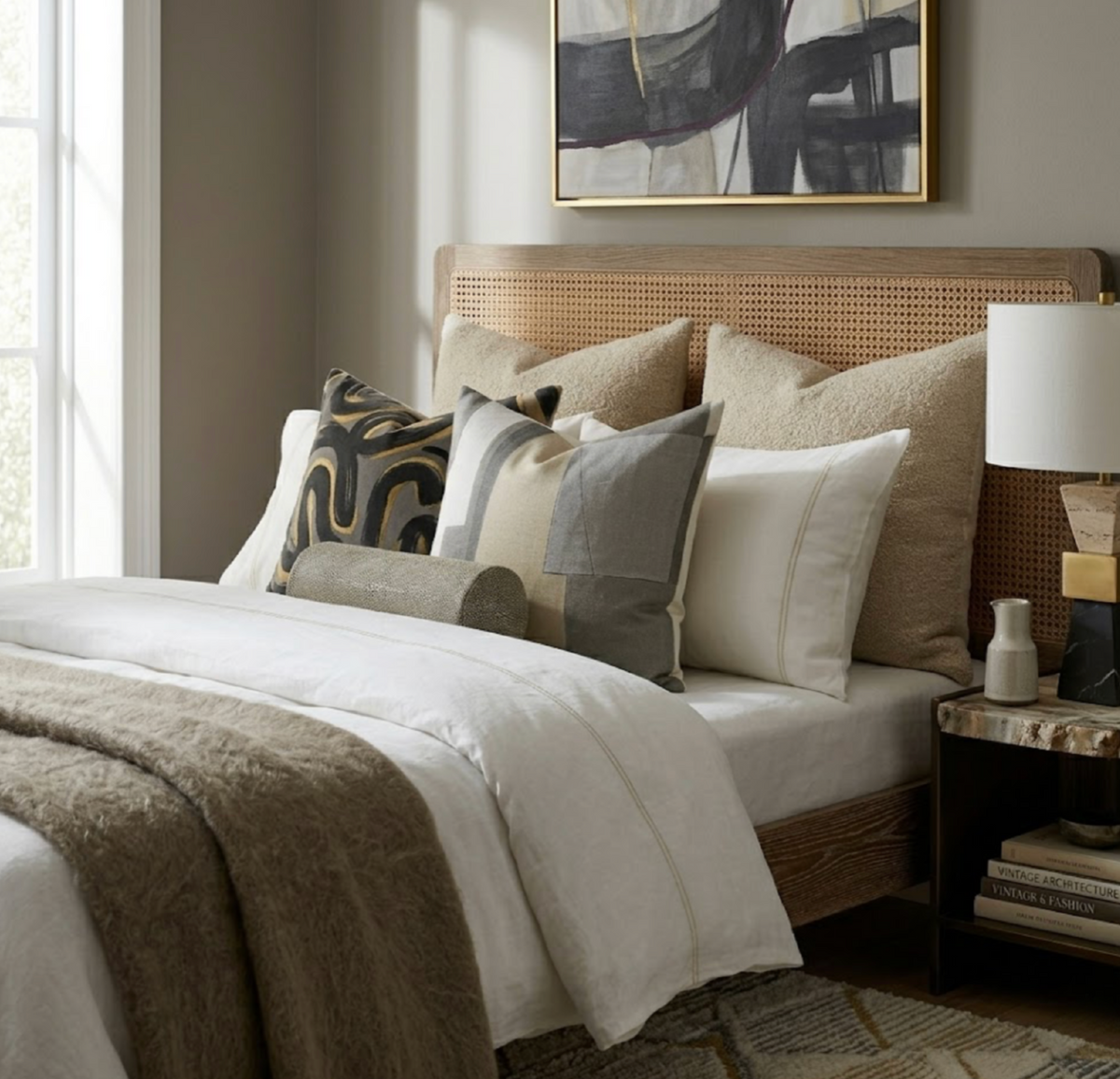 District Pillow Cover in Alabaster, Kelly Wearstler Textiles