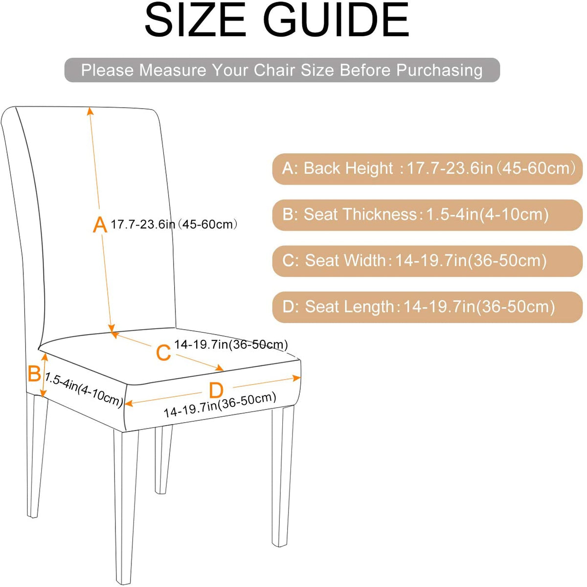 KAS Geometry Chair Cover Elastic Chair Covers Spandex Stretch Anti-dirty Removable Dining Office Chair Case