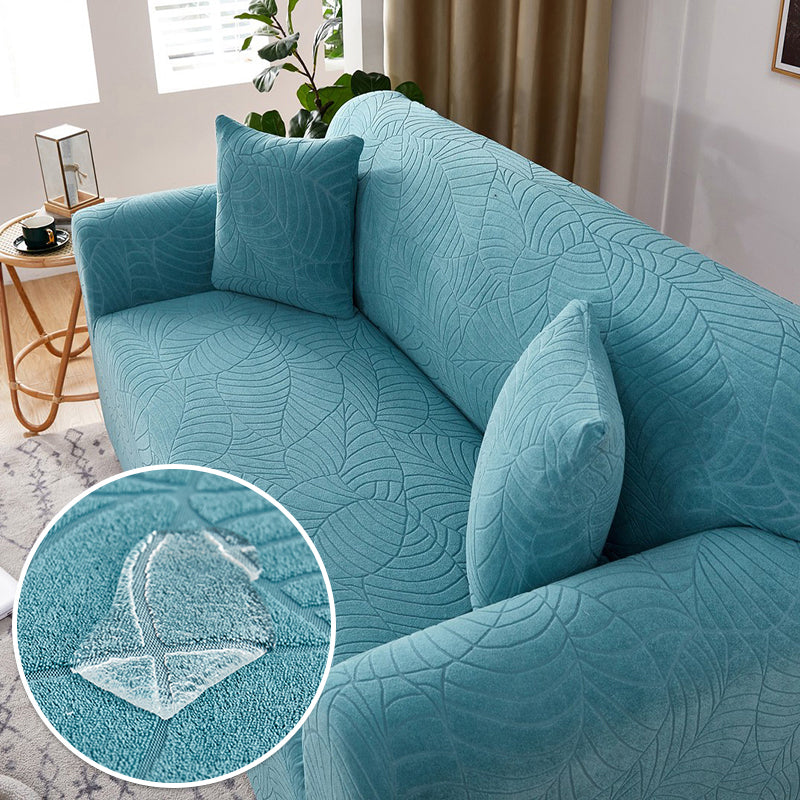 Waterproof Sofa Covers for 1/2/3/4 Seater Jacquard Solid Couches Elastic L Shaped Sofa Cover for Living Room Armchair and Couch