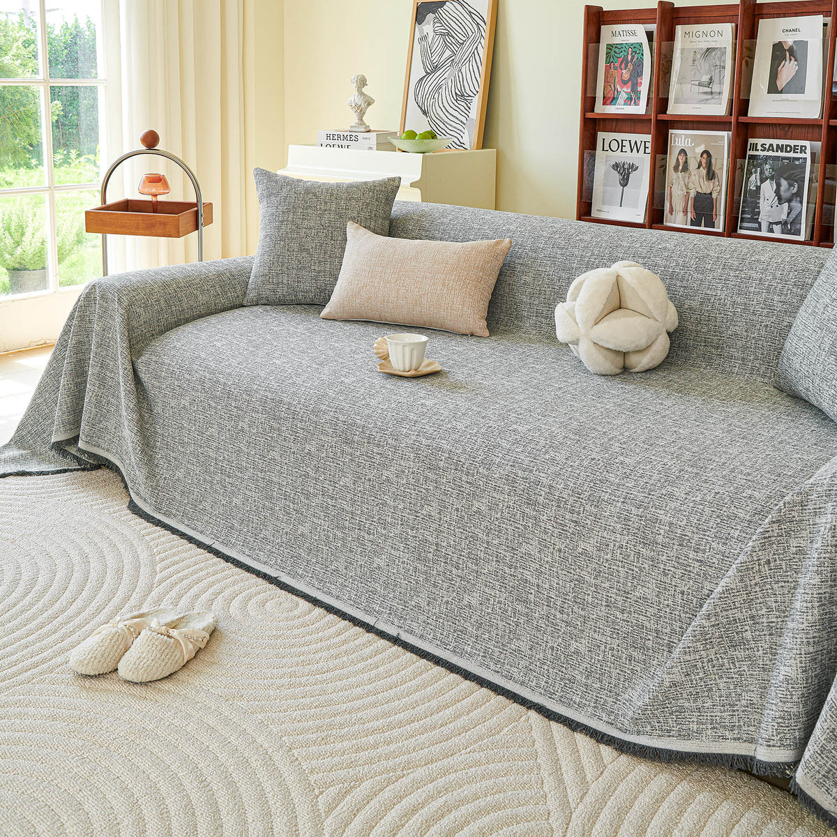 Decorative Furniture Protector Sofa Throw Cover for Loveseat, Sofa & Sectional Couch