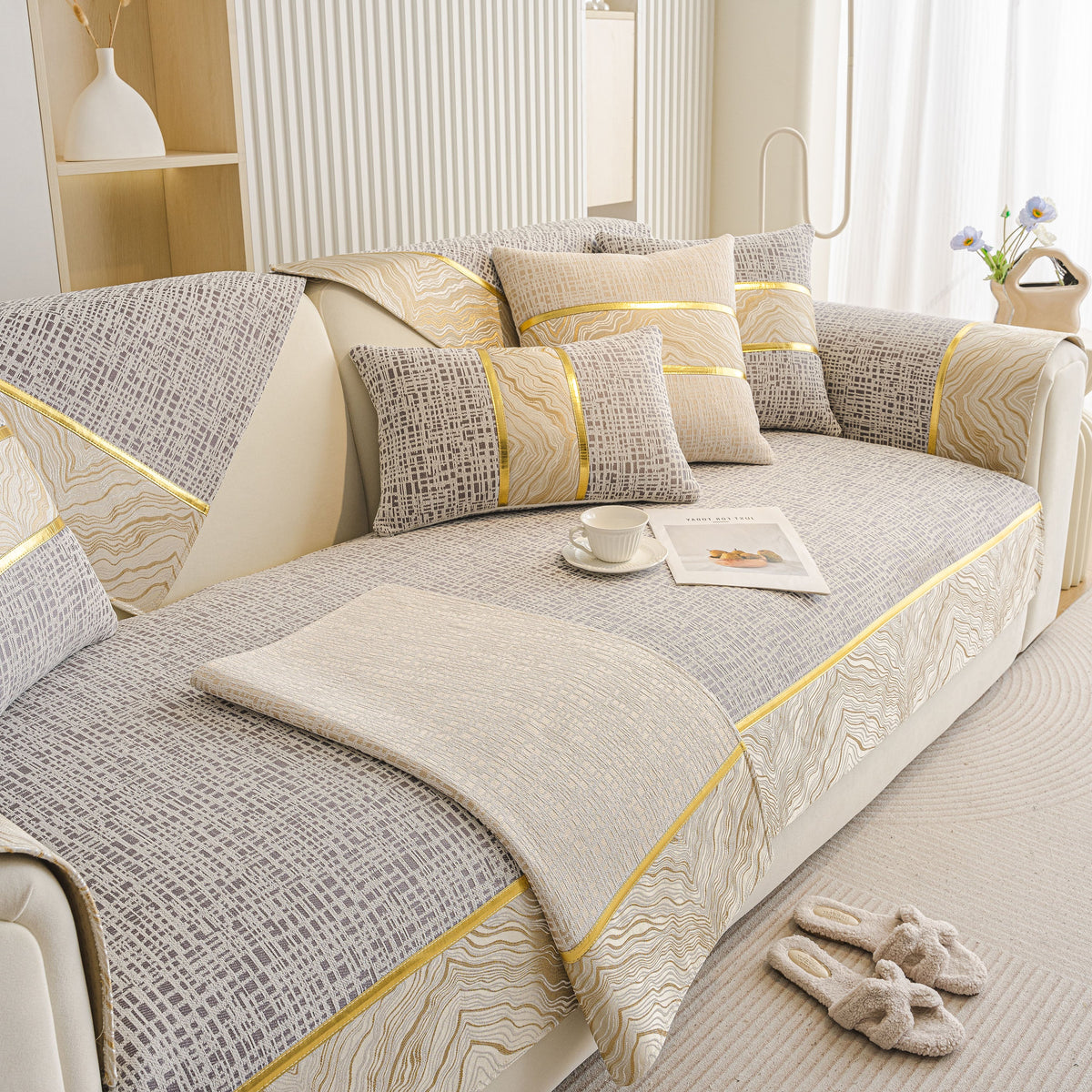 Modern Non-Slip Couch Slipcover, Soft, Durable & Washable Furniture Protector