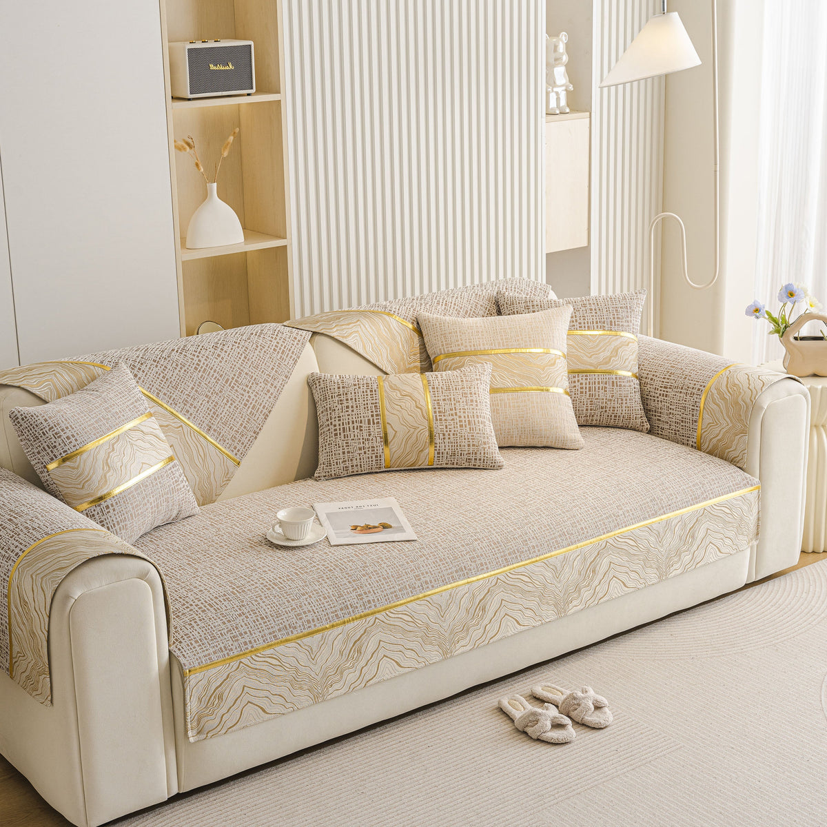 Modern Non-Slip Couch Slipcover, Soft, Durable & Washable Furniture Protector