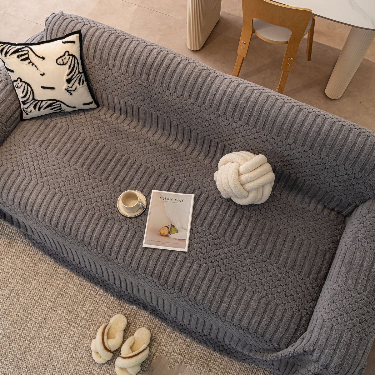 Boho 3D Geometric Throw Blanket for Couch, Luxurious Velvety Plush Fleece Sofa Cover